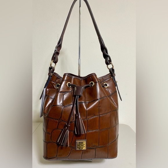 Dooney & Bourke Handbags - NEW! $358 Dooney & Bourke Luxury Drawstring Leather Croco Embossed